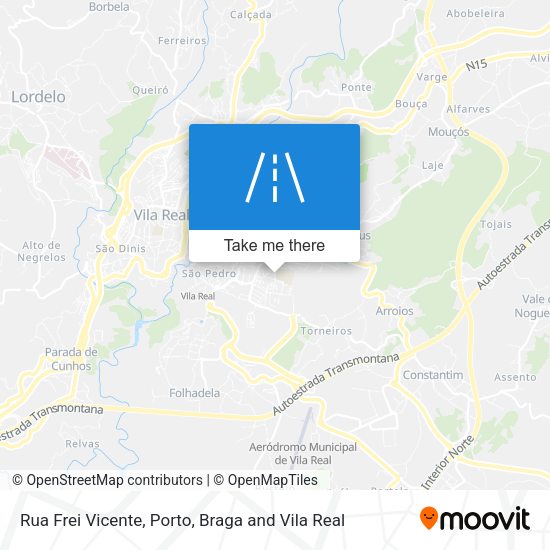 Rua Frei Vicente mapa