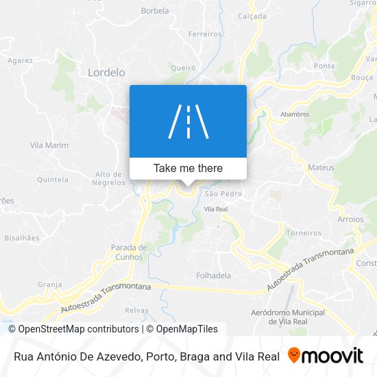 Rua António De Azevedo mapa