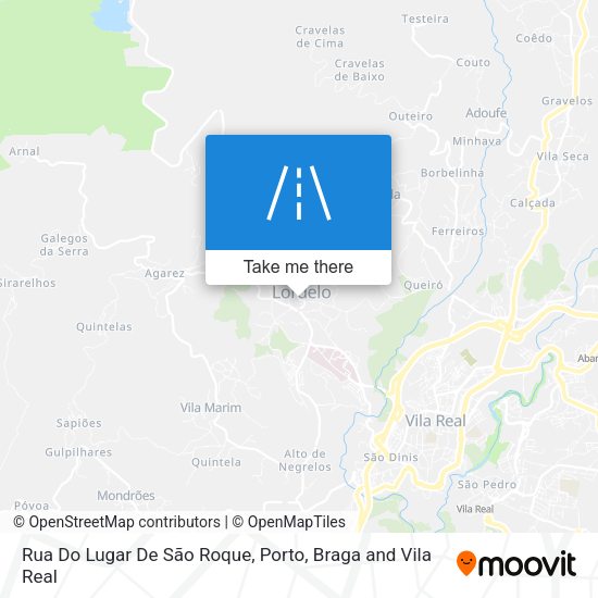 Rua Do Lugar De São Roque mapa