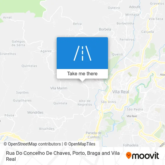 Rua Do Concelho De Chaves map