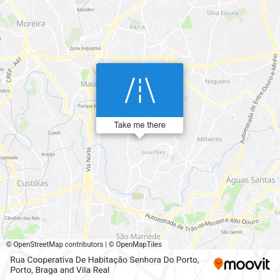 Rua Cooperativa De Habitação Senhora Do Porto map