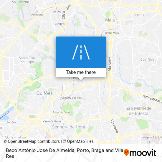 Beco António José De Almeida mapa