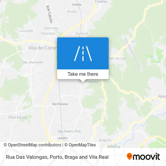Rua Das Valongas map