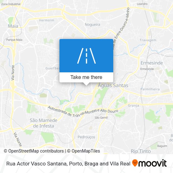 Rua Actor Vasco Santana mapa
