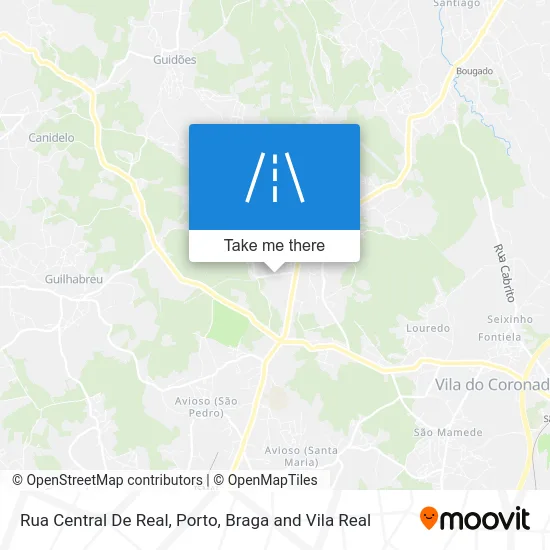 Rua Central De Real map