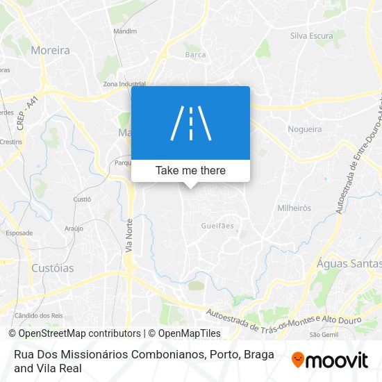 Rua Dos Missionários Combonianos map