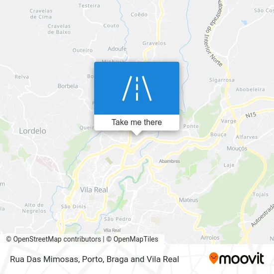 Rua Das Mimosas map