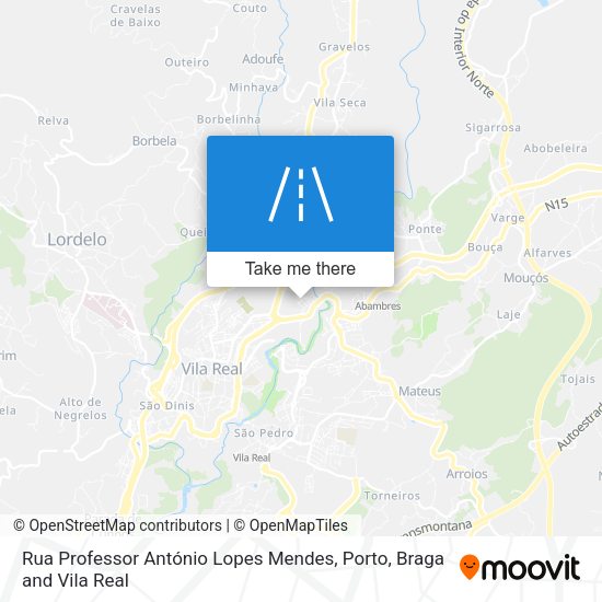 Rua Professor António Lopes Mendes mapa