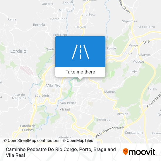 Caminho Pedestre Do Rio Corgo map