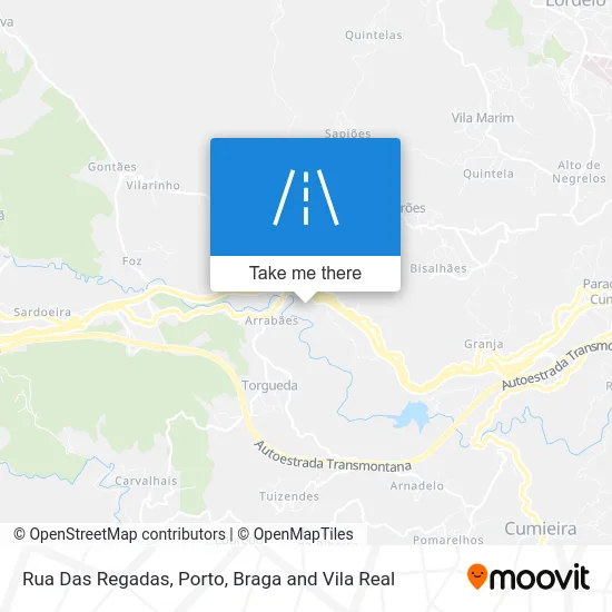 Rua Das Regadas map