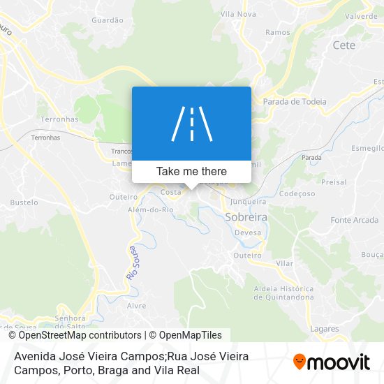 Avenida José Vieira Campos;Rua José Vieira Campos mapa