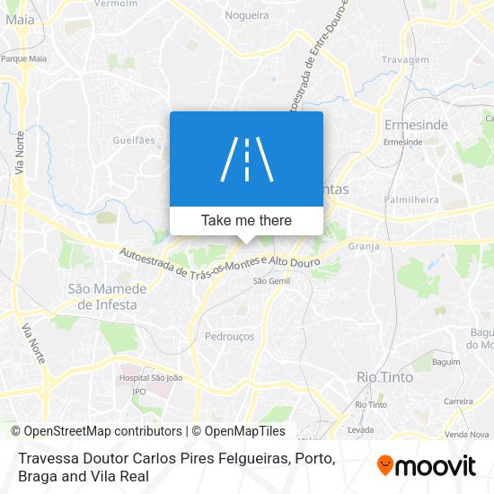 Travessa Doutor Carlos Pires Felgueiras map