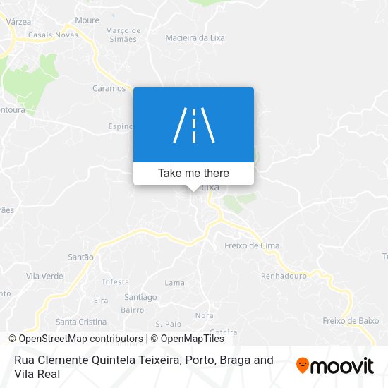 Rua Clemente Quintela Teixeira mapa