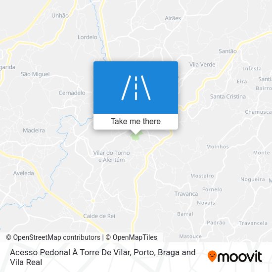 Acesso Pedonal À Torre De Vilar map