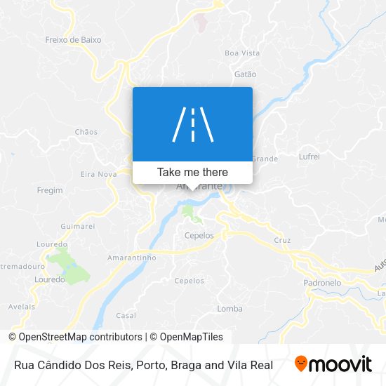Rua Cândido Dos Reis mapa