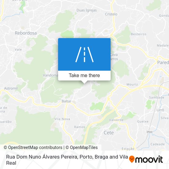 Rua Dom Nuno Álvares Pereira mapa