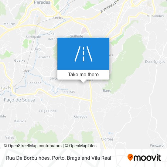 Rua De Borbulhões mapa