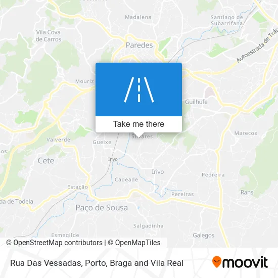 Rua Das Vessadas map