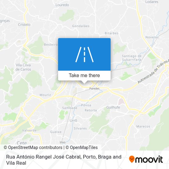 Rua António Rangel José Cabral mapa