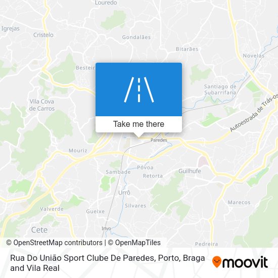 Rua Do União Sport Clube De Paredes mapa