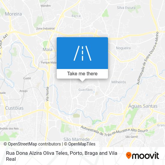 Rua Dona Alzira Oliva Teles mapa