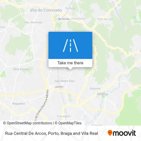 Rua Central De Arcos map