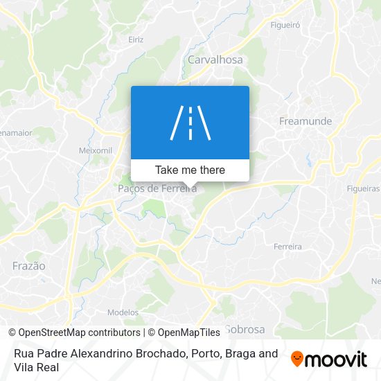 Rua Padre Alexandrino Brochado mapa