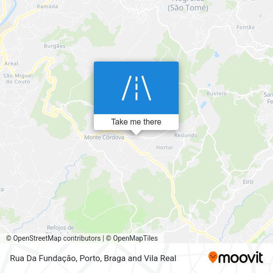 Rua Da Fundação mapa