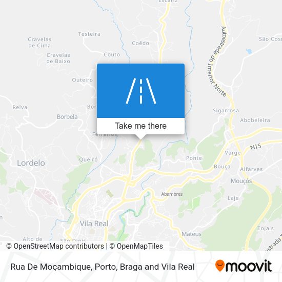 Rua De Moçambique mapa