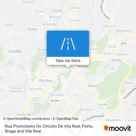 Rua Promotores Do Circuito De Vila Real mapa