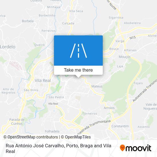 Rua António José Carvalho mapa