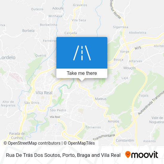 Rua De Trás Dos Soutos mapa