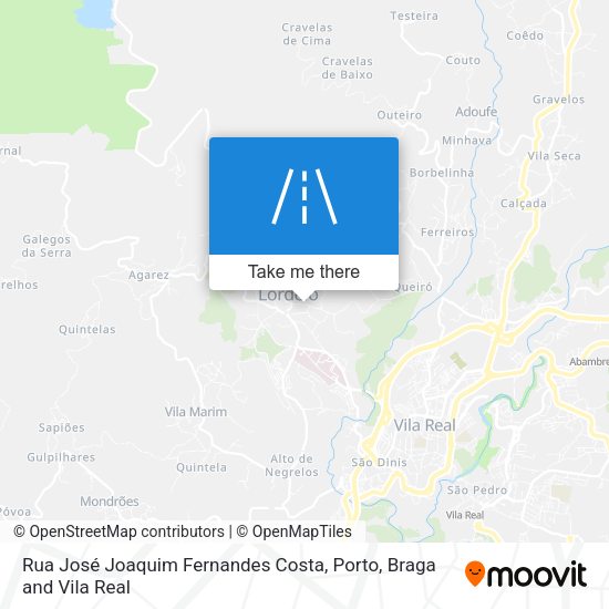 Rua José Joaquim Fernandes Costa mapa