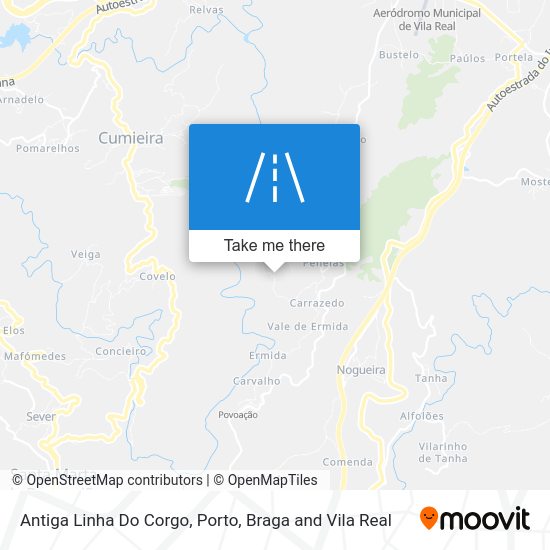 Antiga Linha Do Corgo map