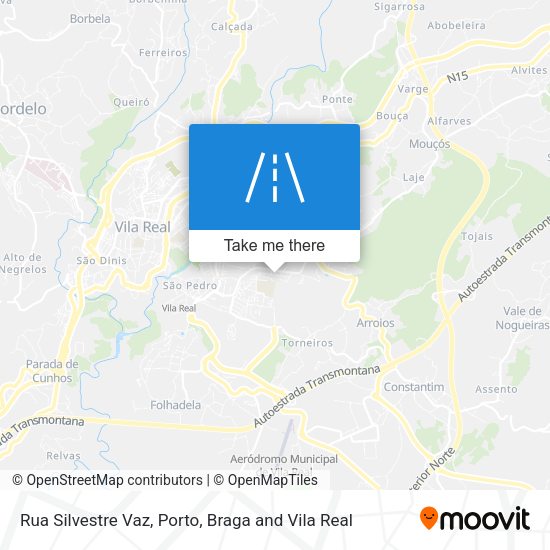 Rua Silvestre Vaz mapa