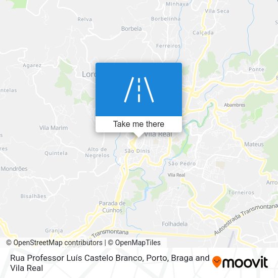 Rua Professor Luís Castelo Branco mapa