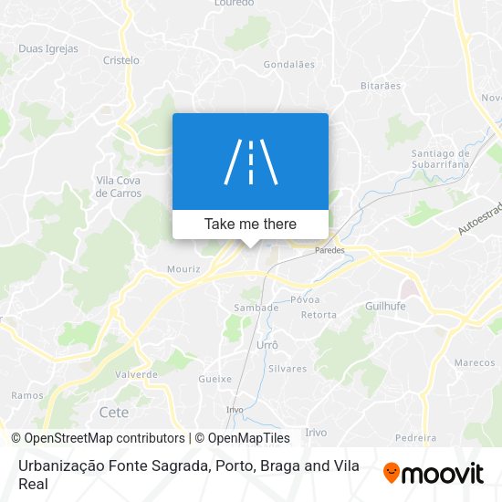 Urbanização Fonte Sagrada mapa