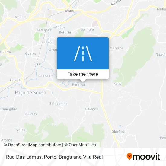 Rua Das Lamas map