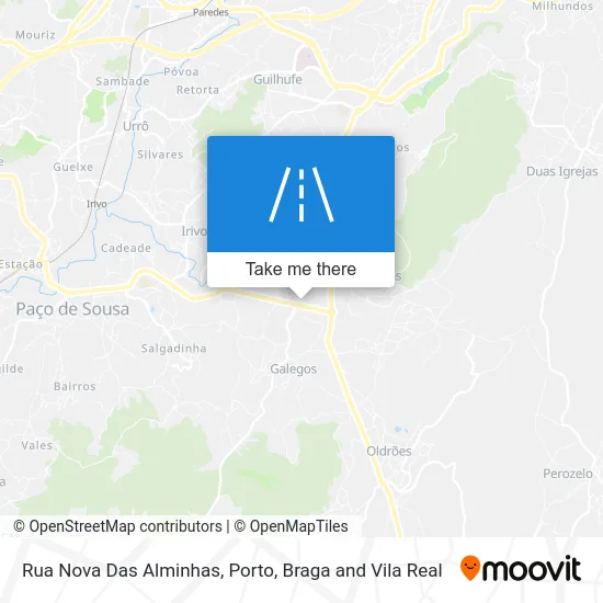 Rua Nova Das Alminhas map
