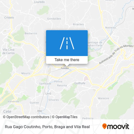 Rua Gago Coutinho mapa