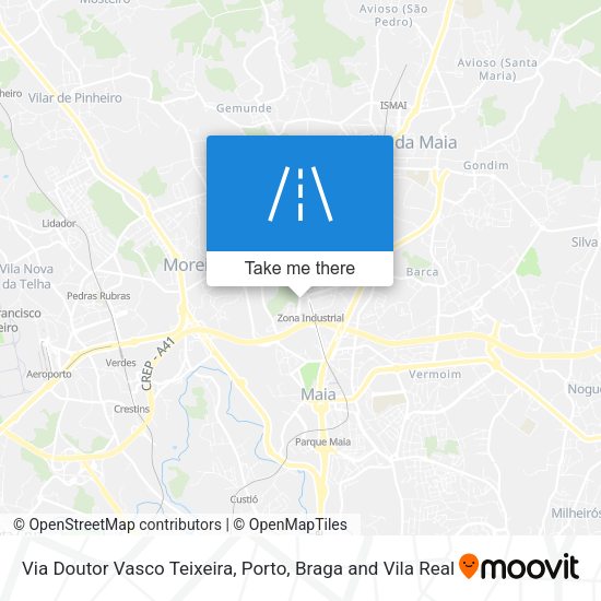 Via Doutor Vasco Teixeira mapa