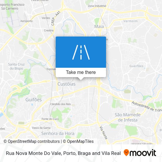 Rua Nova Monte Do Vale mapa