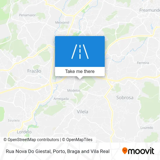 Rua Nova Do Giestal map
