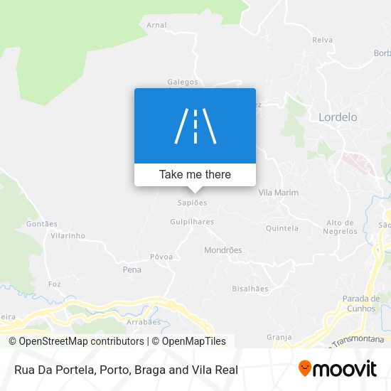 Rua Da Portela mapa