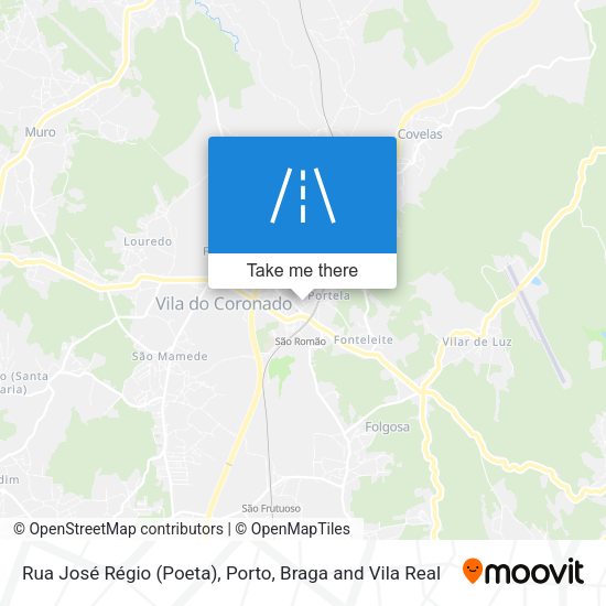 Rua José Régio (Poeta) mapa
