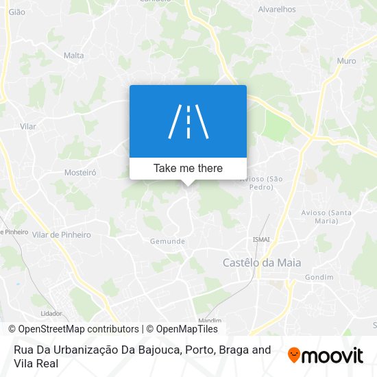 Rua Da Urbanização Da Bajouca map