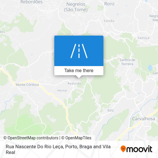 Rua Nascente Do Rio Leça map