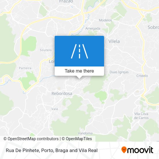 Rua De Pinhete mapa