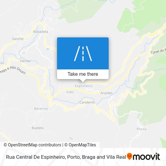 Rua Central De Espinheiro mapa