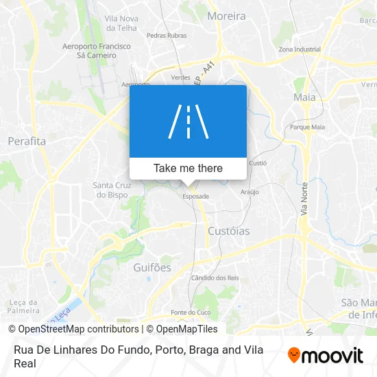 Rua De Linhares Do Fundo map
